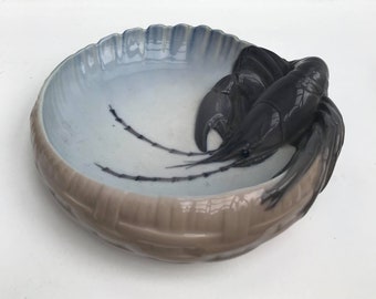 ロイヤルコペンハーゲン ヴィンテージ ロブスターボウル：手描きの