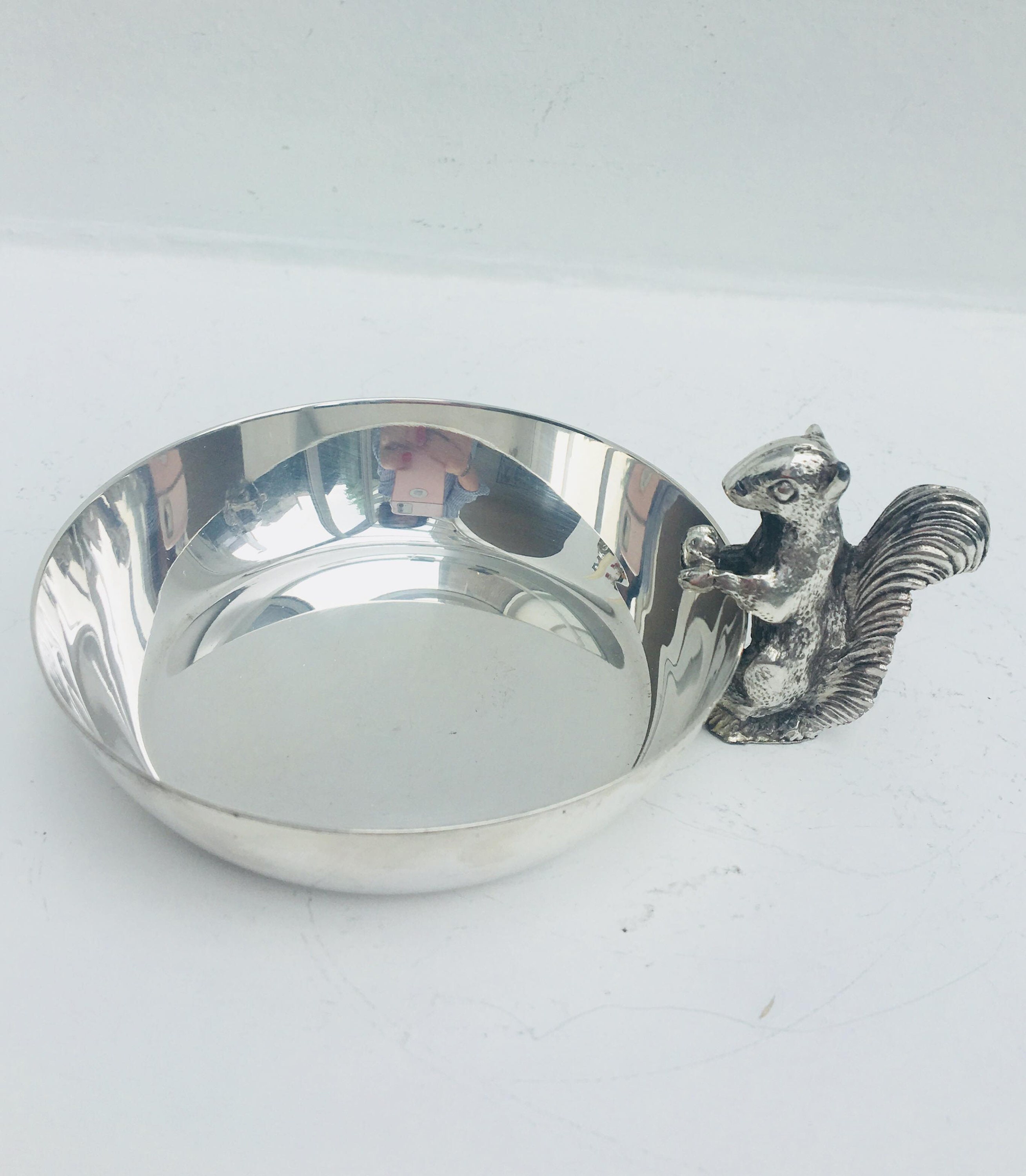 VINERS Of Sheffield Silver-Plated Squirrel Nut Bowl