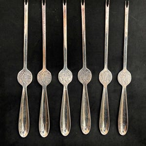 Grande Fourchette à Crustacés En Métal Argenté - Couvert D'occasion