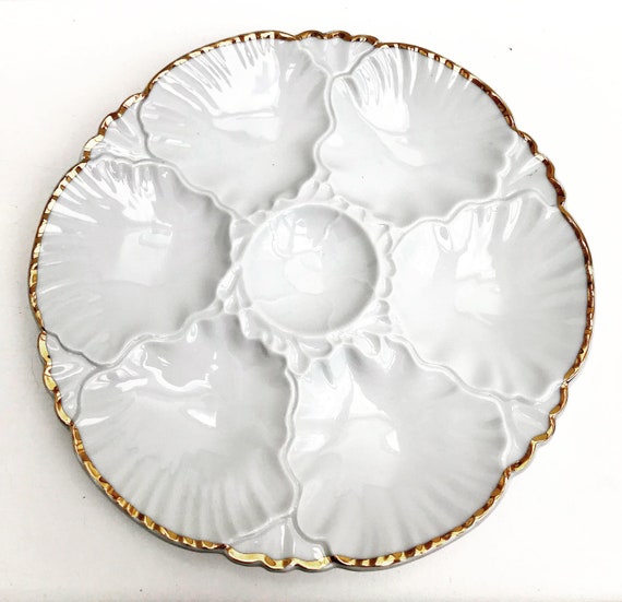 Oyster Plate Collection Antique Oyster Plate Porcelaine Etsy