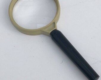 Lente d'ingrandimento vintage da scrivania di grandi dimensioni