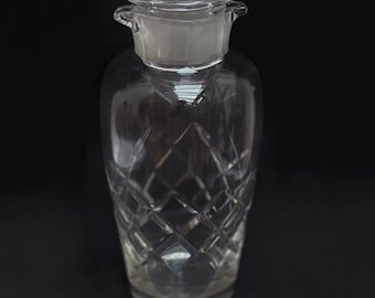 Vintage Crystal Cocktail Shaker: Art Deco Barware Decanter, 1910-1920
