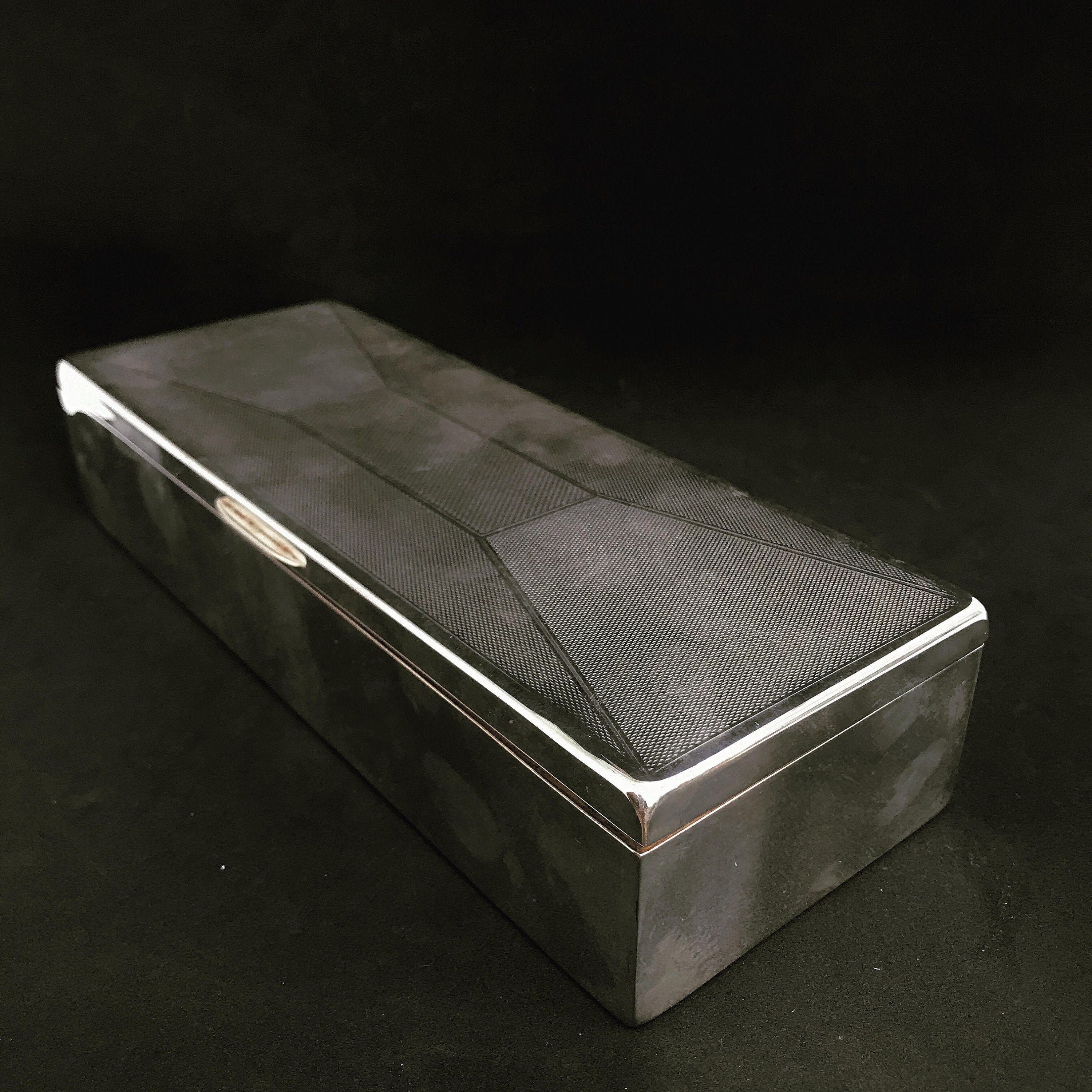 Large Box Jewelry Silver Plated Cigarette Cigar Boxes Desk Decor Ornament Silver Plated Box Jewlery Vintage Gift For Him Vanity Decor