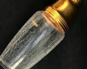 Vintage Art Deco Cocktail Shaker: Goldenes Metall & Kristall Bar Dekor