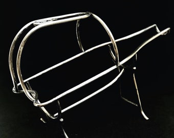 Mid Century Silver Plated Wine Cradle - Belgium Bar Cart