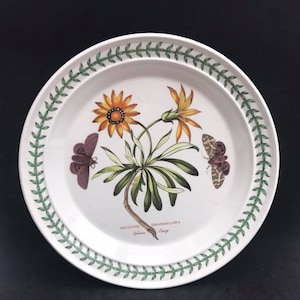 Portmeirion Botanica Speiseteller 70er Jahre Essteller ""Cistus Purpureus"" Woody Nightshade Made in England China Ersatz."