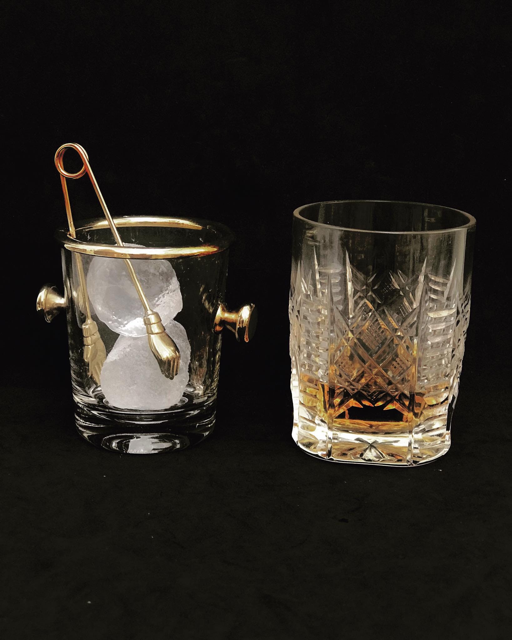 verre a whisky cristal avec individual seau glace verre à scotch bourbon vintage cadeau pour lui décor bar verres italie