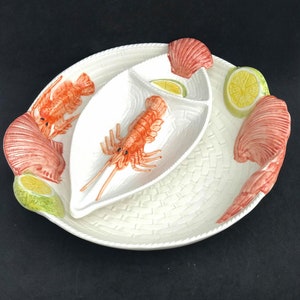 Anbietteller mit Saucenschüssel Runde Muschelschale italienische Pastateller italienische Küche