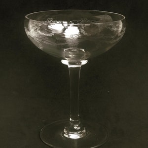1 champagnecoupe kristallen coupes jaren 1920 Franse stam bar kar decor bruiloft barman cocktailcadeau