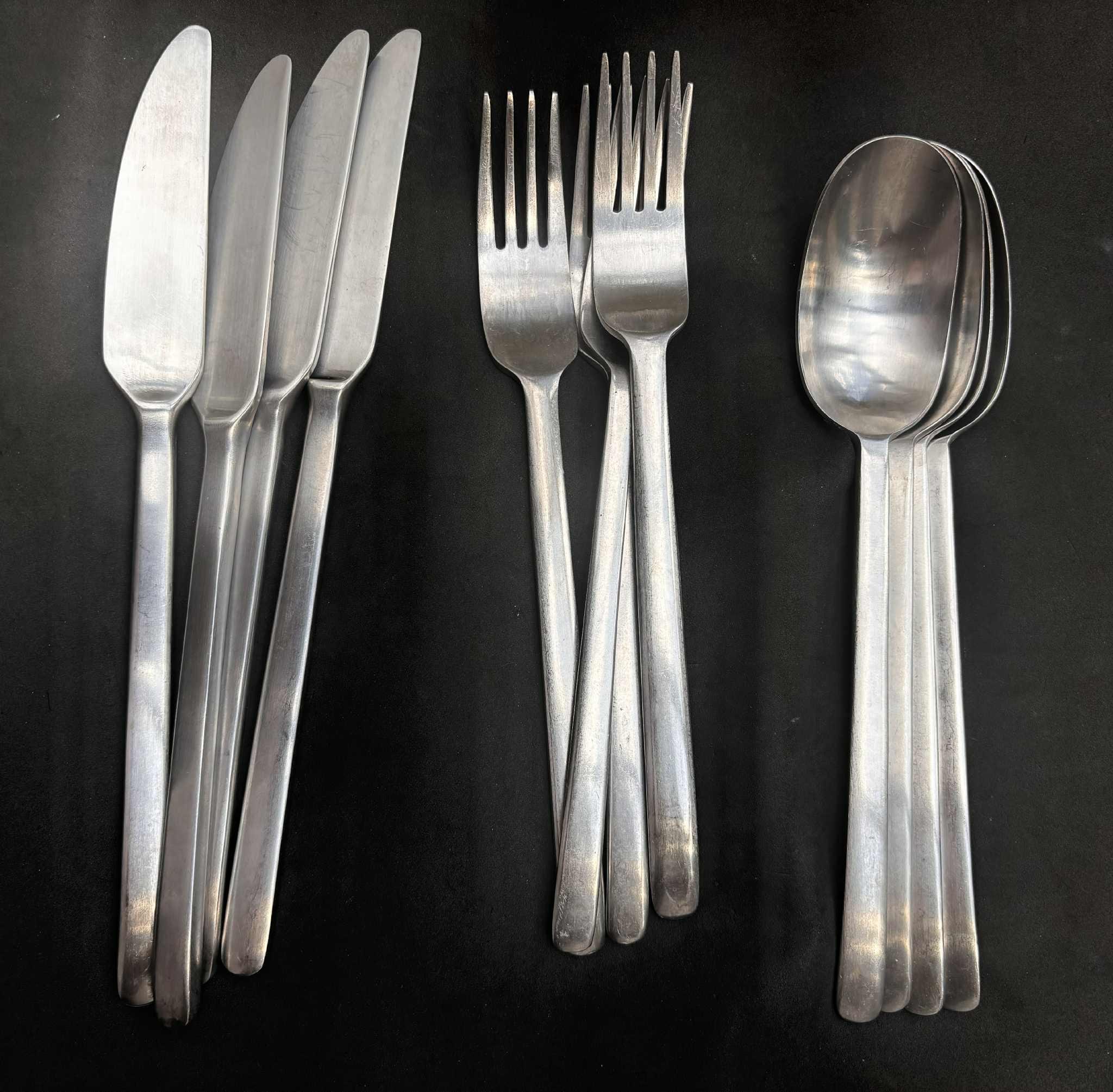 Vintage Ikea Data Stainless Steel Cutlery Set: 4 Knives, 4 Spoons