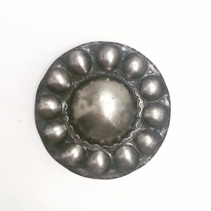 Danish Brooch Logeskov Tin Denmark Scandinavian Modernist Danish Jewelry Pewter Signed round patterned disc 60s Gift for her gift for mom