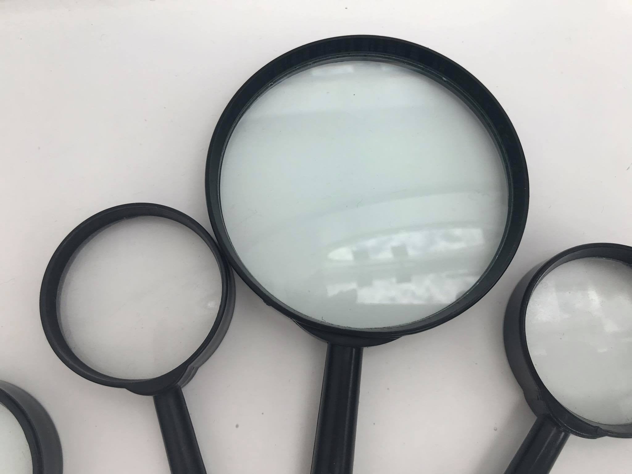 Vintage Magnifying Glass Japan Set 4 Desk Large Small Size