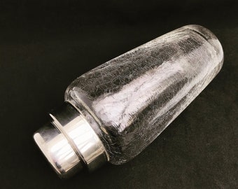 Cocktailshakerglas från mitten av århundradet WMF Bar Silverpläterad shaker, Bartillbehör, Fars dag-present från mitten av århundradet 1950-talet bartender barvagnsdekor