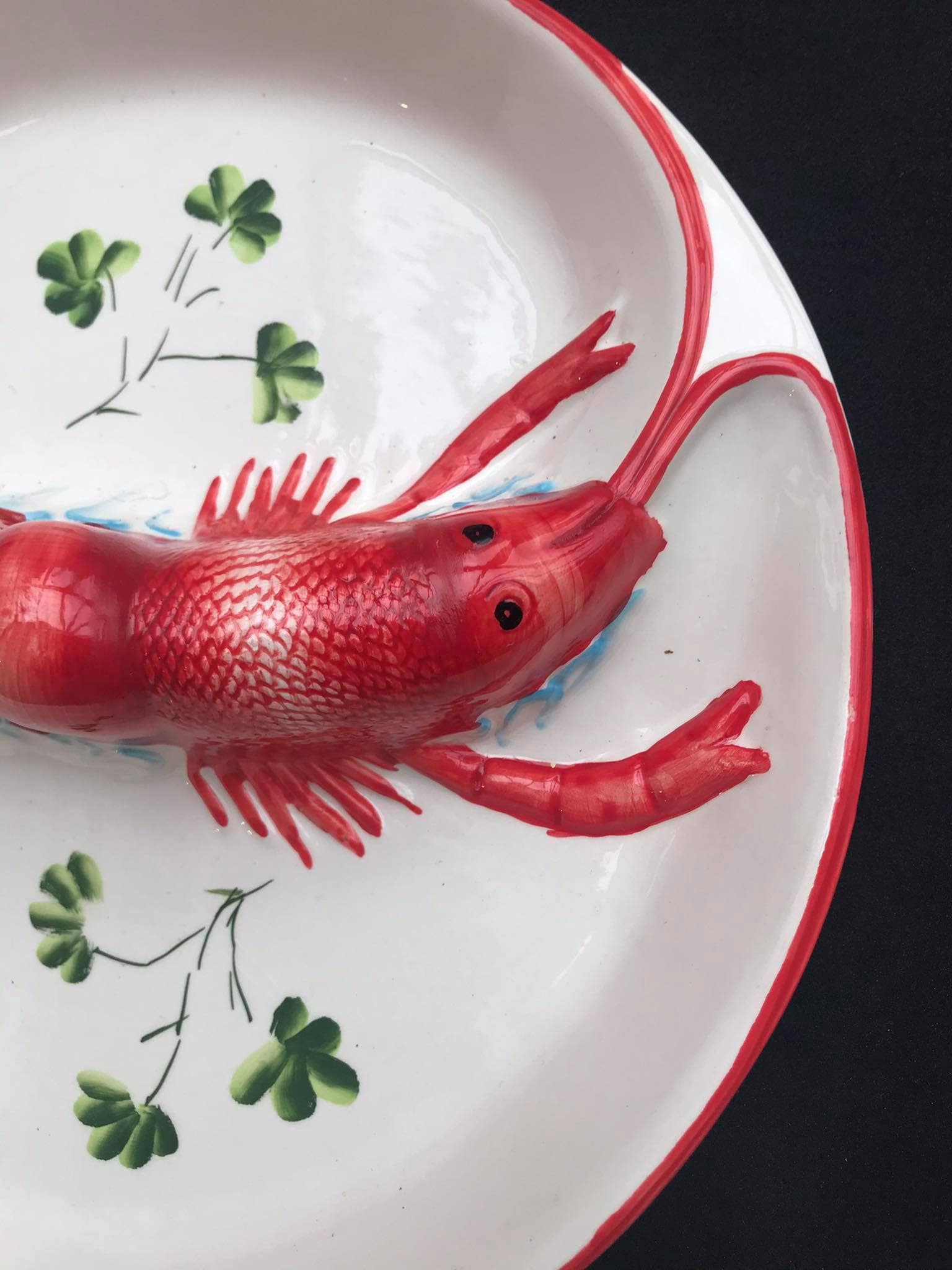 Lobster plate Seafood Serving Plate Round lobster shellfish Etsy