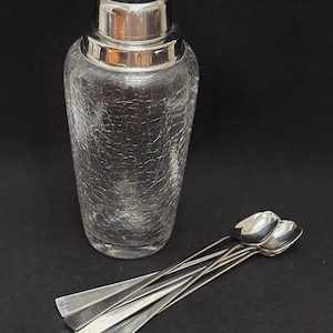 Cocktail Shaker glass Mid Century WMF Bar Silver plated Shaker, Bar Accessories, Mid Century 1950s fathers day gift bartender bar cart decor