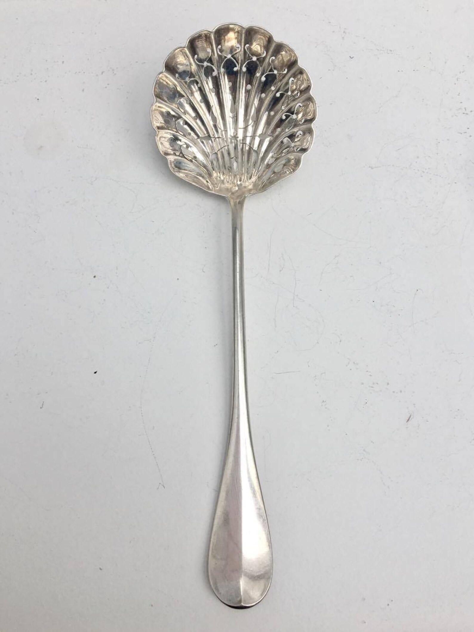 Sugar Sifter Spoon Antique Silver Plated Large Sugar Sifting Etsy