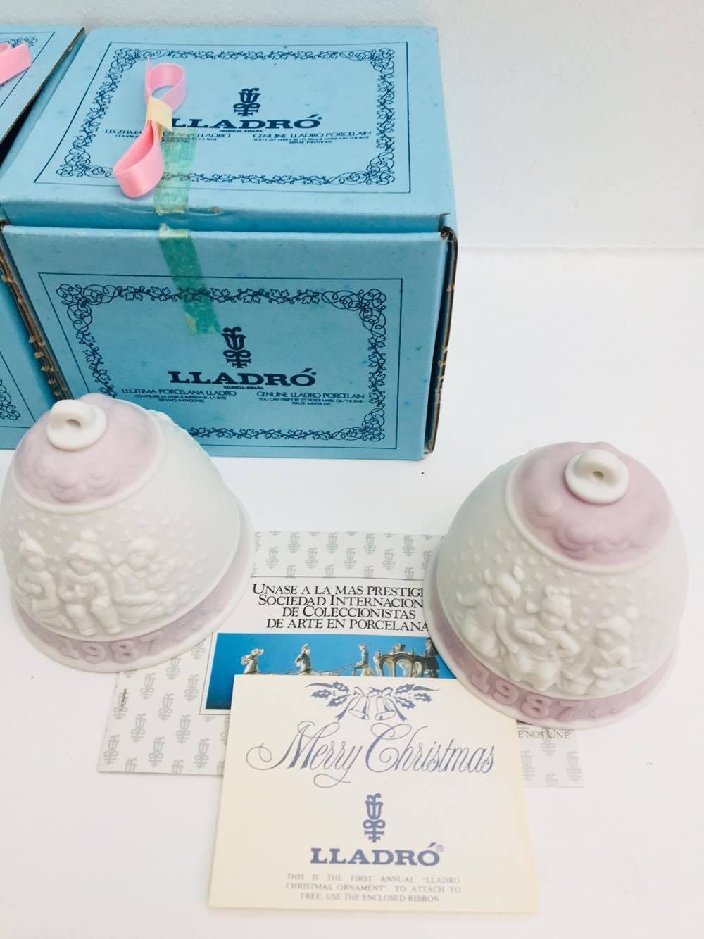 Lladro Christmas Bell Collector 1987 4 Bells Vintage Etsy