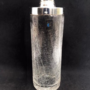 Vintage Cocktail Shaker Edelstahl und Kristall große Bar Zubehör Mid Century Martini Cocktail Mischglas Bar Warenkorb Dekor