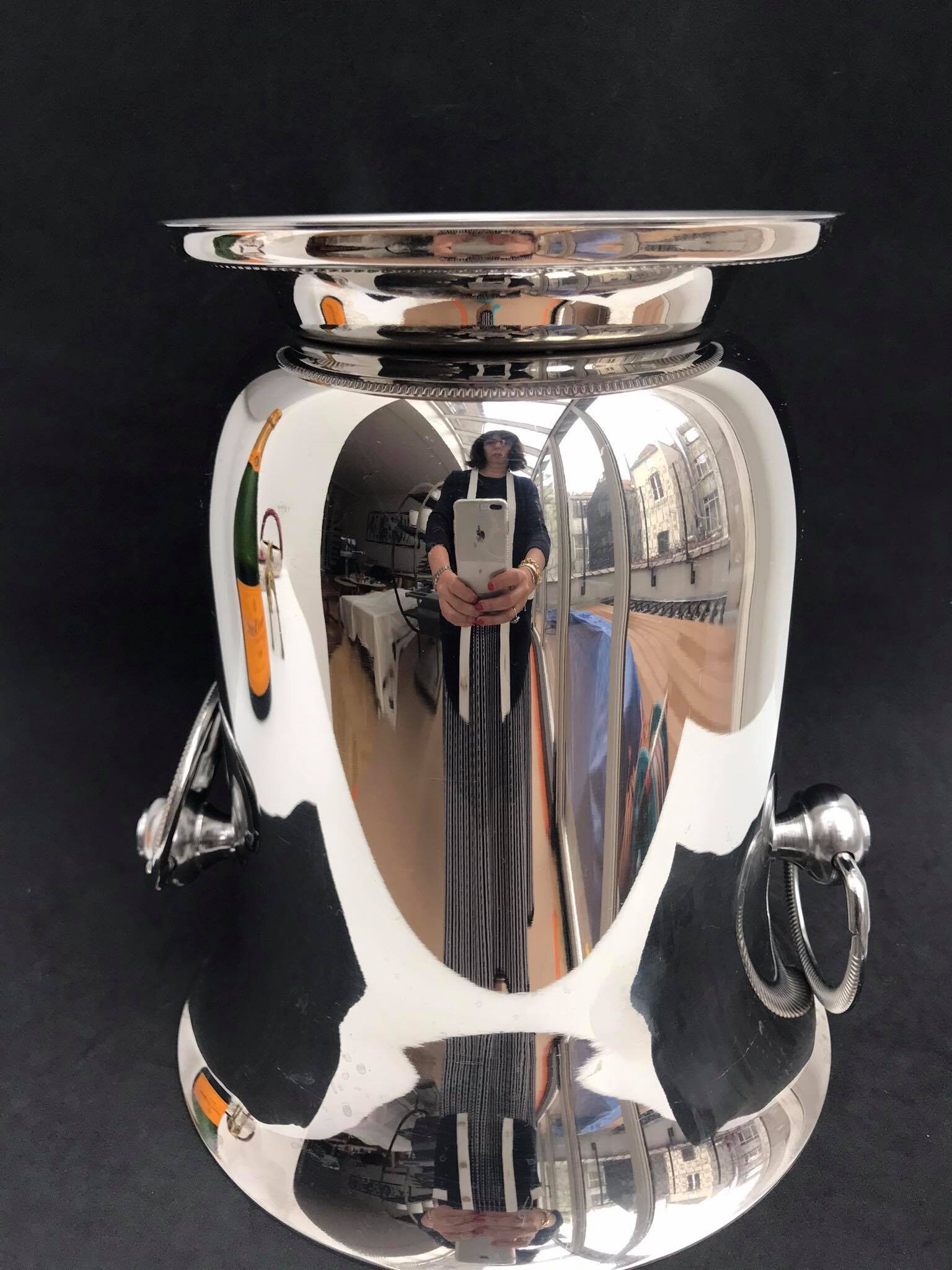 Champagne Bucket Jean Couzon France Mid Century Stainless Etsy UK