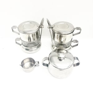 Coffee maker vintage french percolator single cup drip coffee filter Breakfast set coffee filter single cup stainless steel french vintage