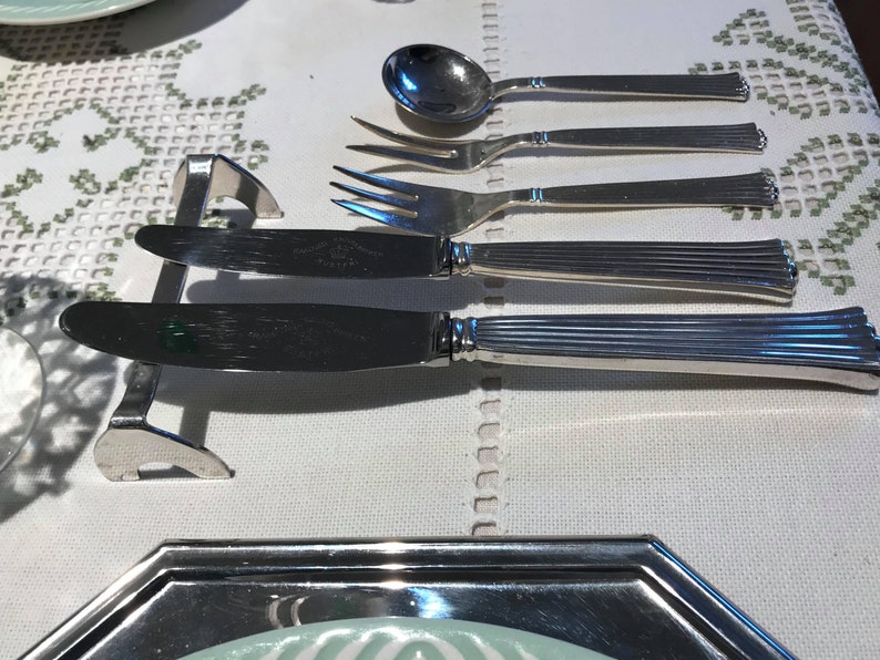 Art Deco Table Knife Rest Set 8 French Chop Stick Rests French Etsy