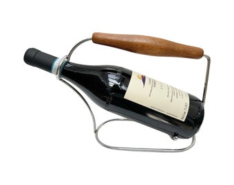 Mid Century Wine Bottle Holder: Belgian Bar Decor