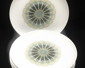 Vintage Melitta Budapest Plates (Set of 6): German Art Deco Porcelain