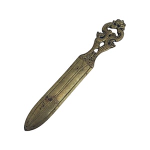 Abrecartas Bronce Cortador de papel Cuchillo Abrecartas Regalo para él Accesorios de escritorio Decoración antigua de Bélgica Accesorios de escritorio Regalo para él