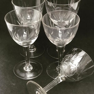 Vintage Liquor Brandy Porto Sherry Glasses set 5 Footed Aperitif Glasses Cordials Mid century bar cart glasses Gift for him man cave