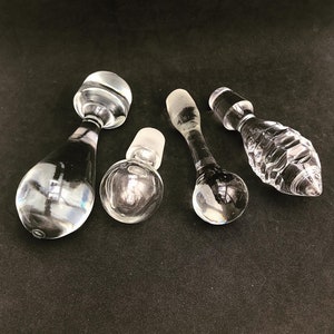 Carafe stopper crystal vintage Decanter cap bar decor weight glass stopper Set of 4 Crystal Glass, Bottle Carafe Caps collection gift bar