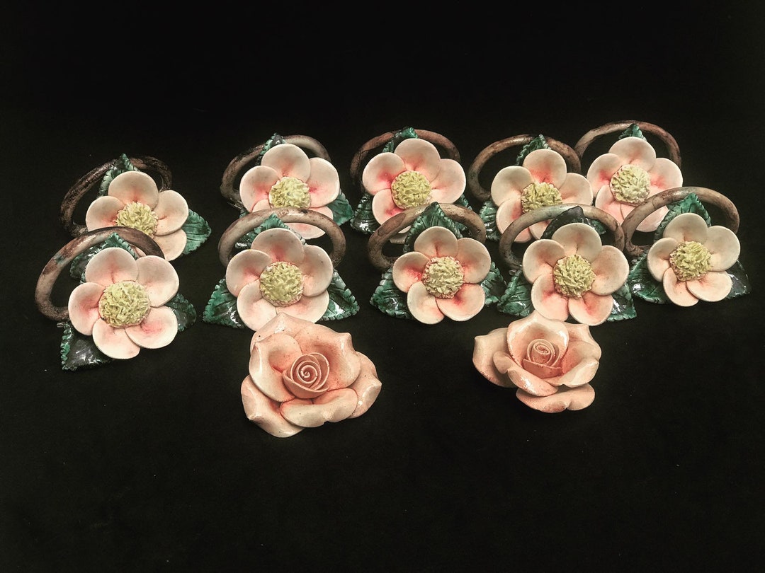 CAPODIMONTE焼き陶器花束 証明書付き