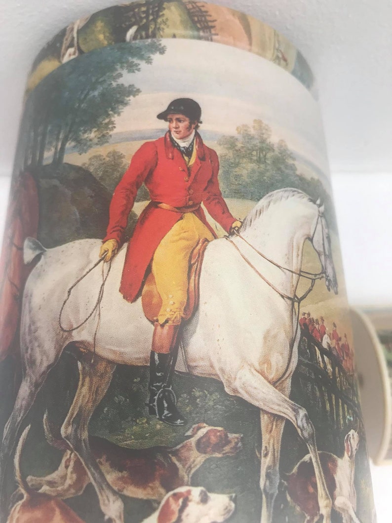 Fox Hunt Decor Tin Box Vintage French Hunting Fox and Hounds Etsy UK