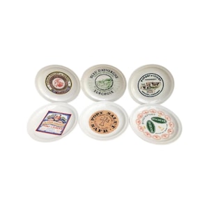 6 French Cheese Plates France Advertising of the Brands 6 Plates Saint-Amand 1950s Vintage