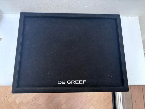 Vassoio Per Gioielli In Finta Pelle E Velluto Nero Rettangolo - Foto 7