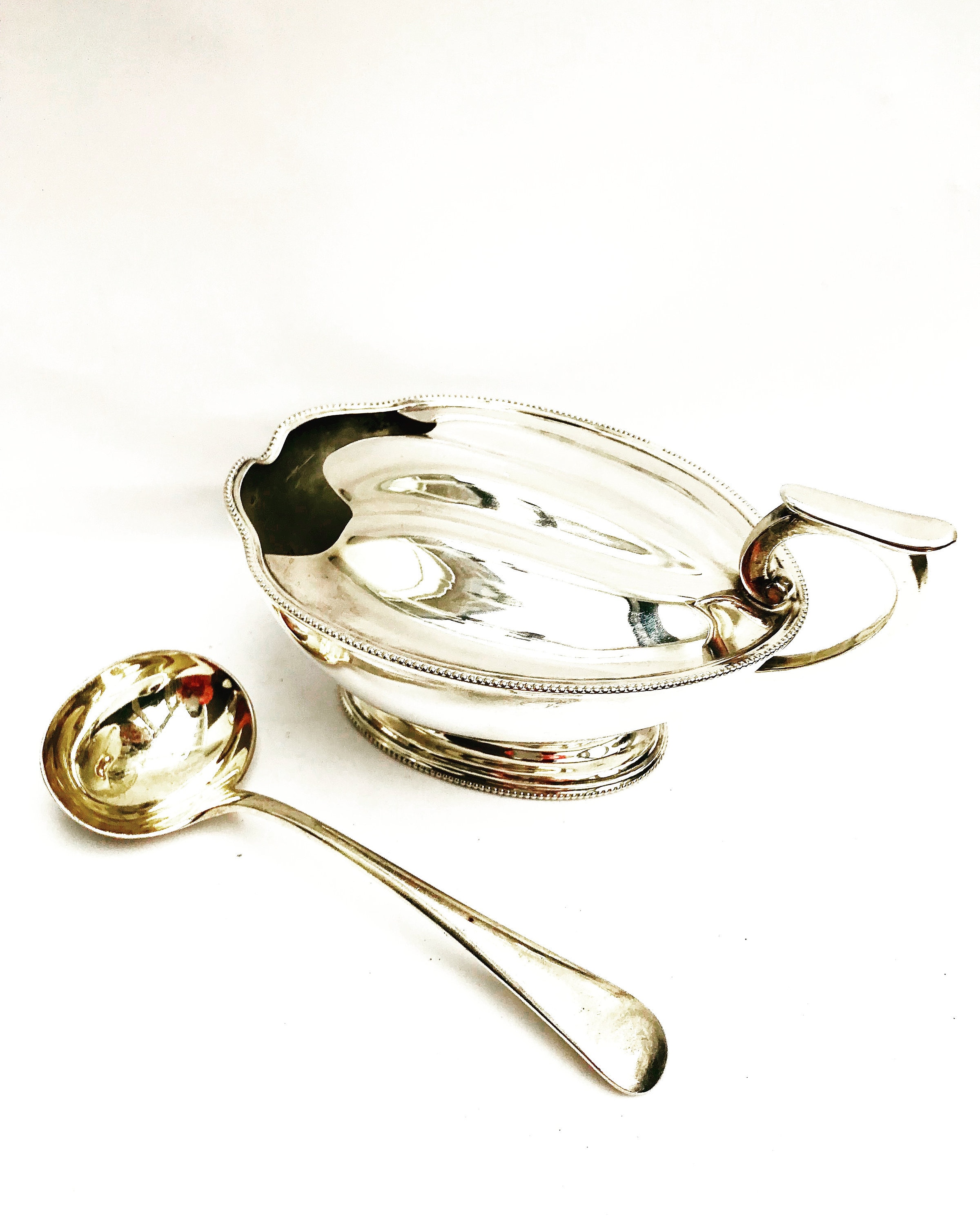 アンティークシルバーメッキスプーンウォーマー：ジェームズ