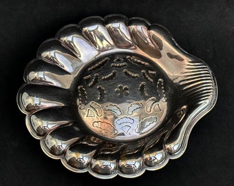 Beurrier Coquillor plat a beurre  moule à beurre petit déjeuner cadeau mariage cadeau hotesse metal argenté