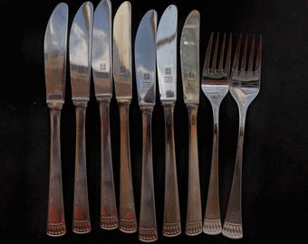 Conjunto de talheres alemães Art Déco: Solingen em aço inoxidável, Paul Wirths