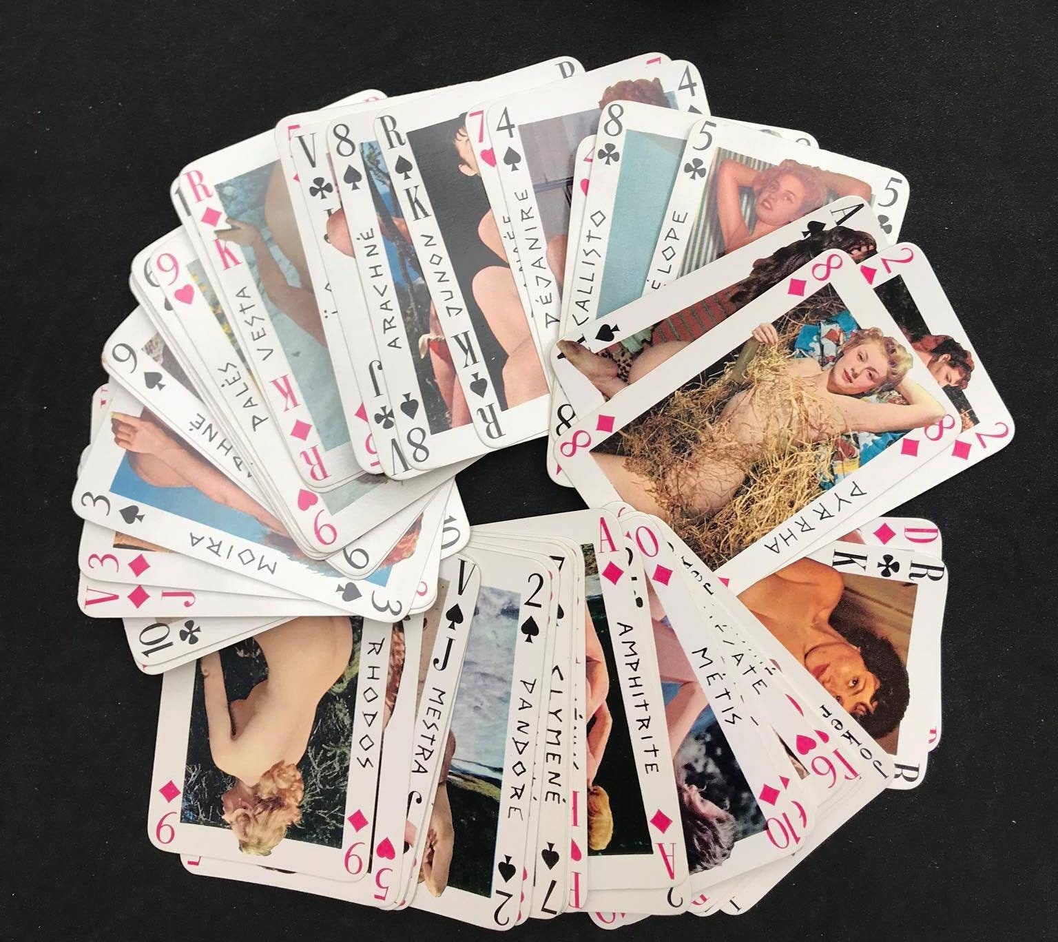 Lot of vintage nude playing cards