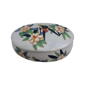 Porcelain Oval box, Lidded box, MCM , Vintage box, White Porcelain Lidded Trinket Box 1960s Mid Century Modern, Box with Lid, Gift