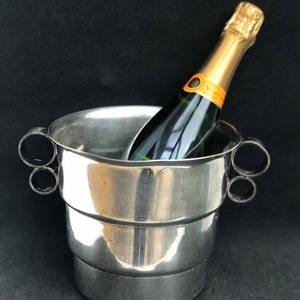 アールデコ シャンパンバケツ シルバーメッキ ディーズ 1930年代 バーカート 装飾 クリスマス テーブルワイン チラー クーラー 結婚祝い 男の隠れ家ギフト