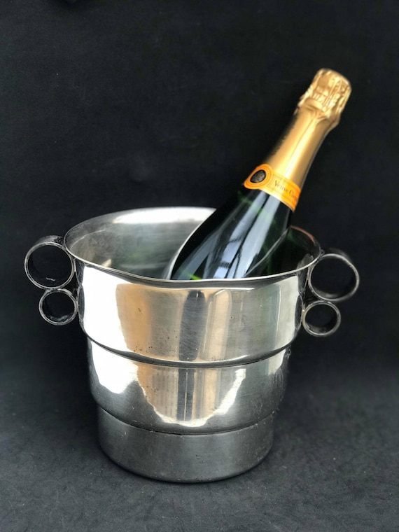Seau à Champagne Ancien En Métal Argenté - Vintage - À Astiquer - Déco Intérieure