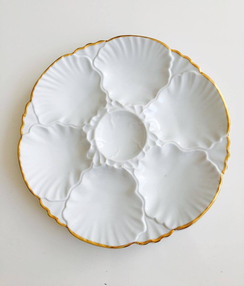 Oyster Plate Collection Antique 1 Oyster Plate Porcelaine De Etsy