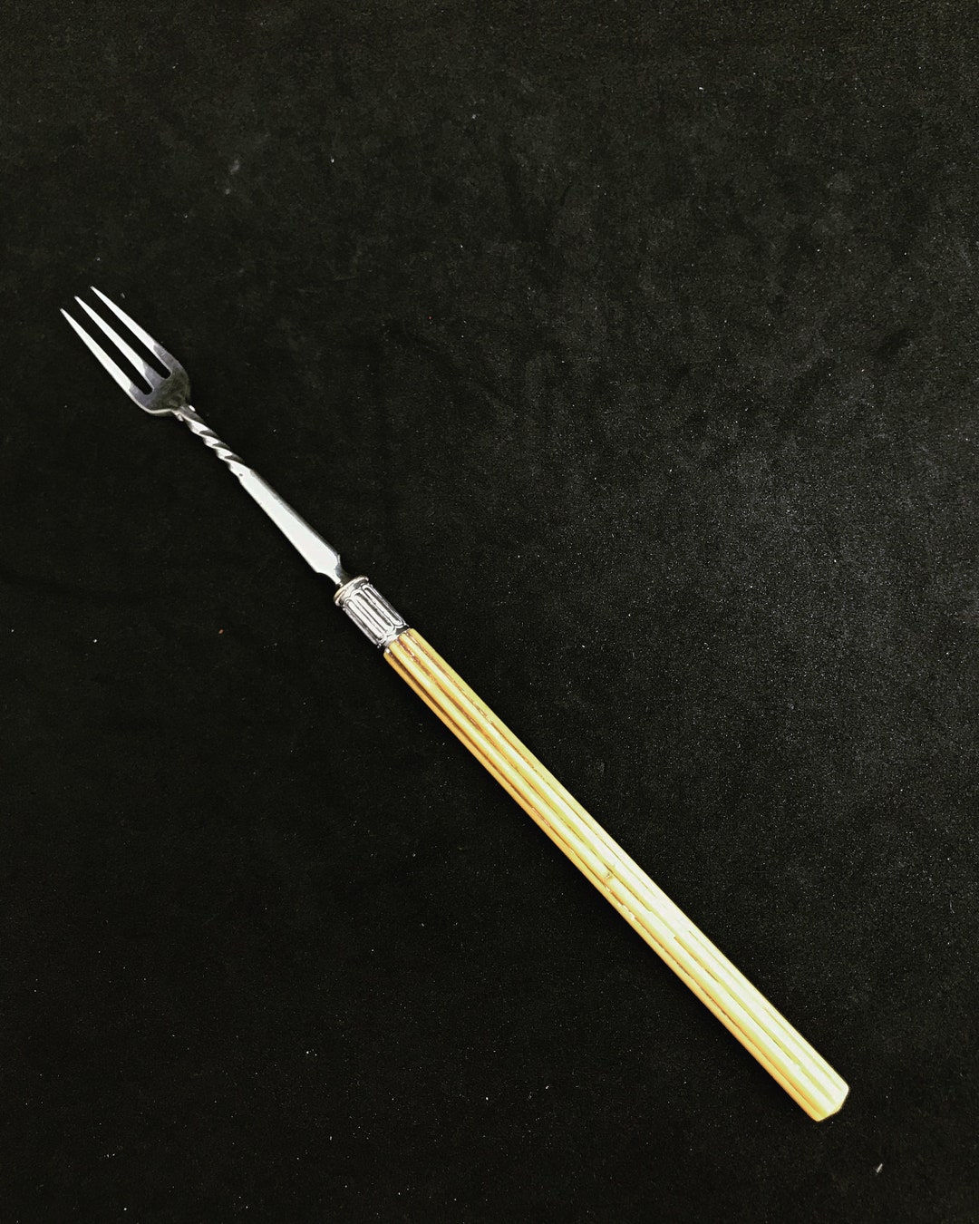 Pickle Fork Antique English Silver Plated Handled Pickle Fork C.1870