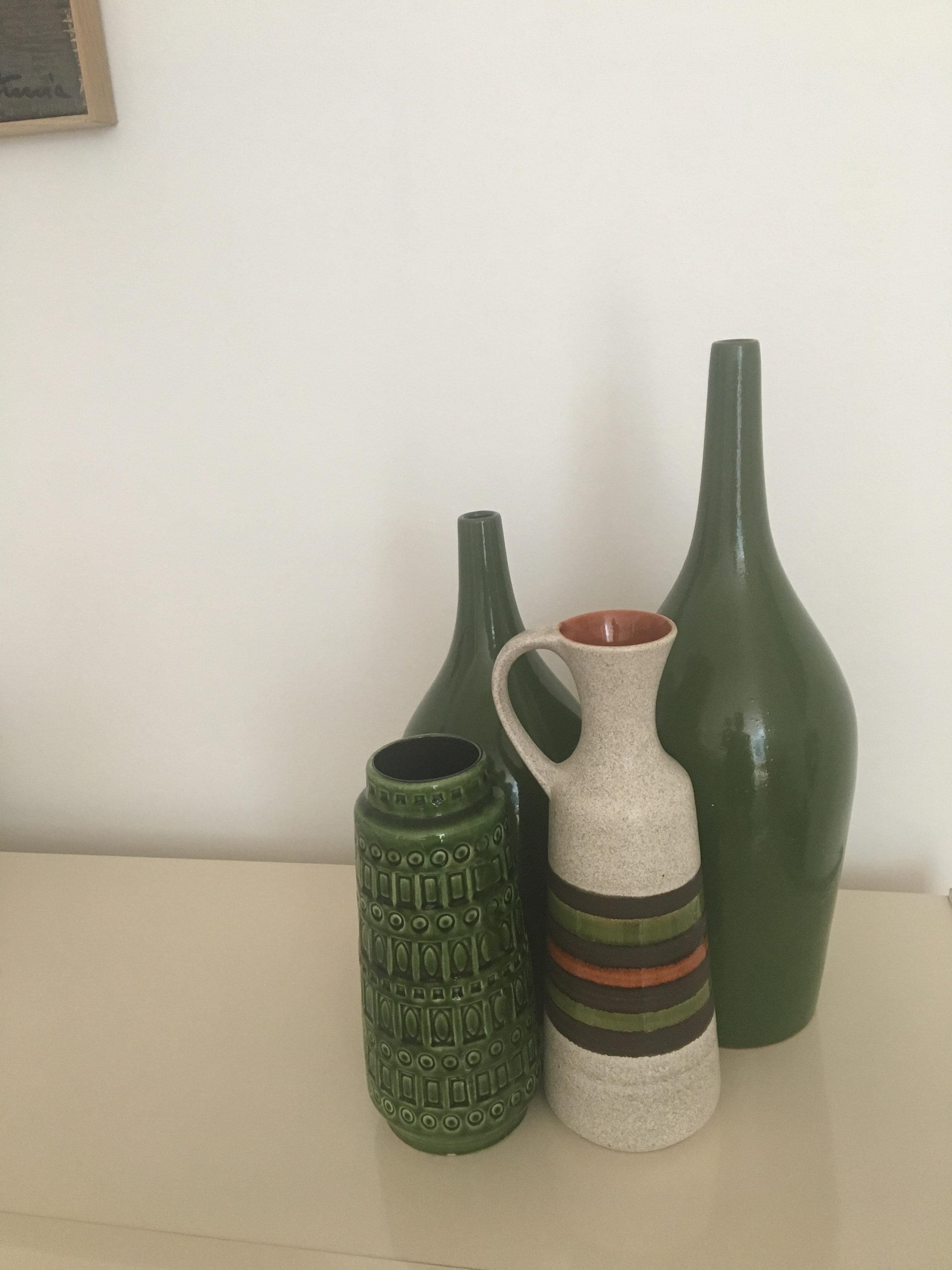 ドゥムラー＆ブライデン社製（西ドイツ）陶器の花瓶：ミッド