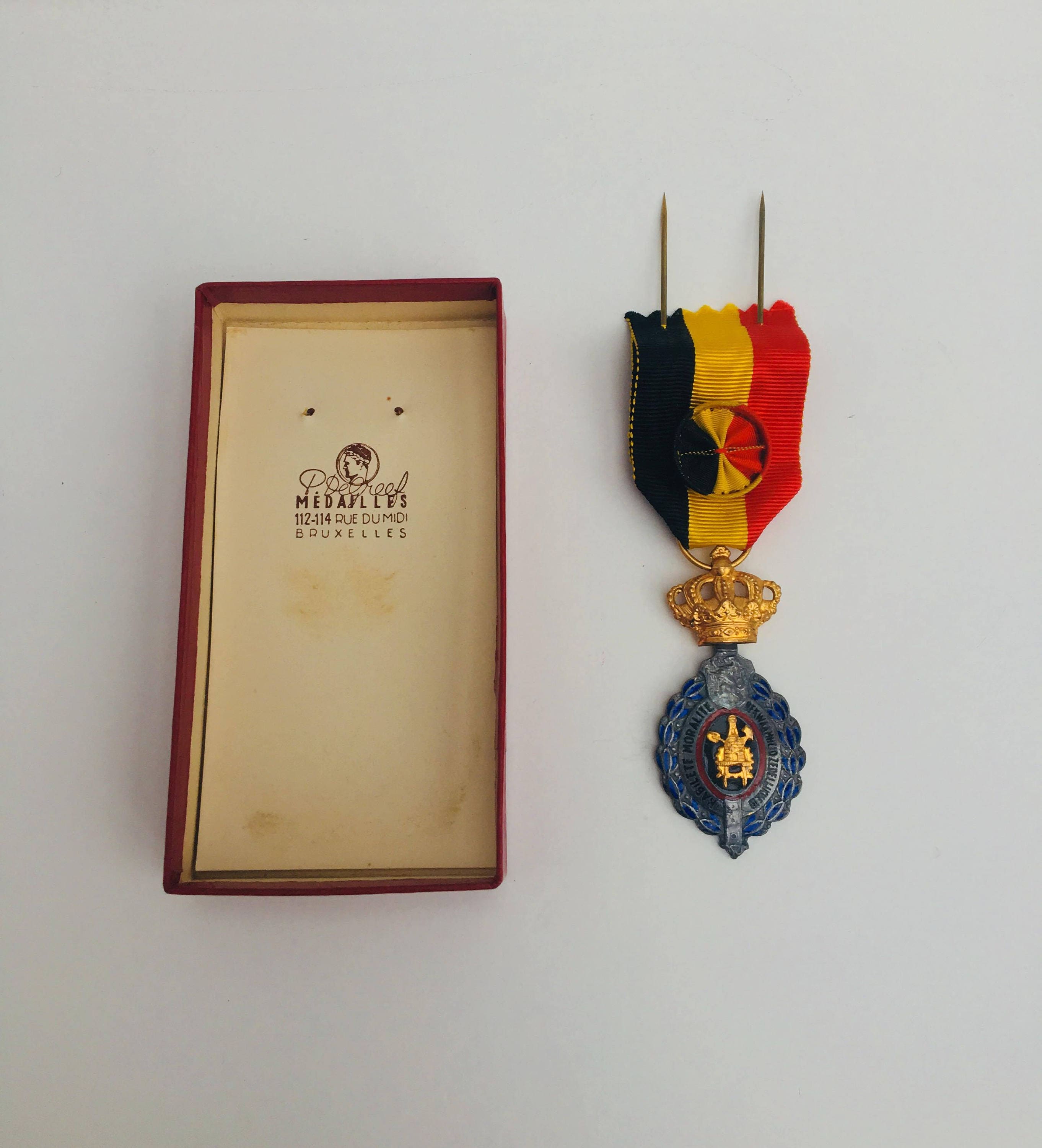 ヴィンテージ ベルギー労働勲章：第一級、1940年代、同僚への贈り物