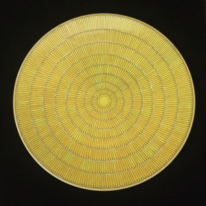Assiettes Présentation sous plats Hermès Set 2 Plate Soleil d Hermès cadeau mariage  table jaune vert mariage Vintage Français cadeau luxe