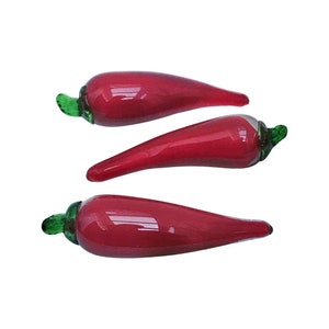 Vintage Murano Art Glass Chili Pepper Figurines: Italian Table Decor