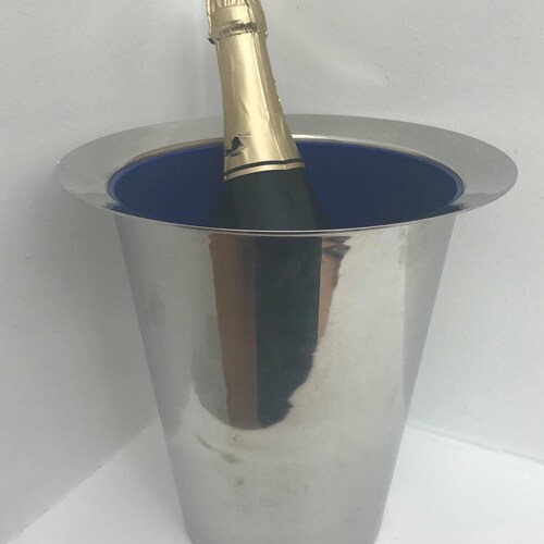 Vintage champagne bucket designed by Knut and Marianne Hagberg, scandinavian design wine chiller insert shops bar cart decor gift for him