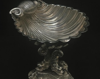 Vintage Silver Plated Caviar / Butter Dish, with Glass