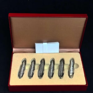 Messensteun Verzilverde veren markeren stoel set 6 Retro tafelmeshouders huwelijkscadeau voor stel gastvrouw tafeldecor Vintage Frans